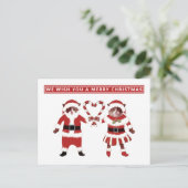 Cartes de Noël Deux Chats (Debout devant)
