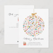 Cartes de Noël d'images cachées (Devant / Derrière)