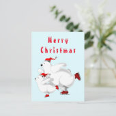 Cartes de Noël d'ours patinant (Debout devant)
