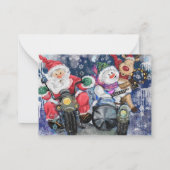 Cartes de Noël drôles avec des amis heureux (Dos)