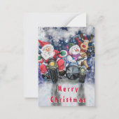 Cartes de Noël drôles avec des amis heureux (Devant)