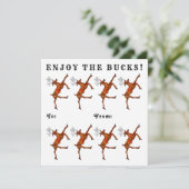 Cartes de Noël drôles d'argent de Noël (Debout devant)