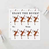 Cartes de Noël drôles d'argent de Noël (Devant/Arrière en situation)