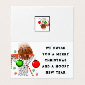 Cartes de Noël drôles de basket-ball (Outside Unfolded)