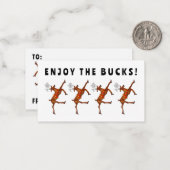 Cartes de Noël drôles de cadeau en espèces pour le (Devant/Arrière en situation)