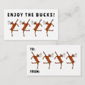 Cartes de Noël drôles de cadeau en espèces pour le (Devant / Derrière)