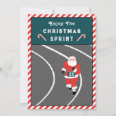 Cartes de Noël drôles de course à pied (Devant)