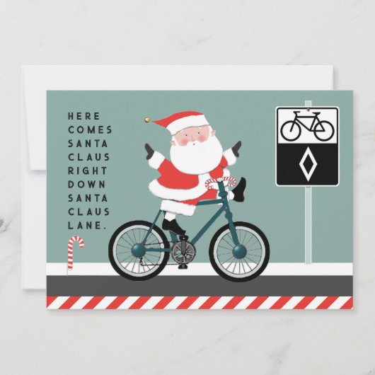 Cartes de Noël drôles de cyclisme (Devant)