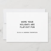 Cartes de Noël drôles de cyclisme (Dos)
