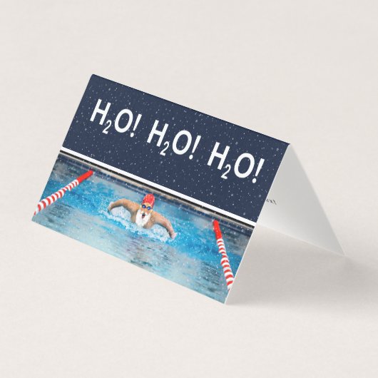 Cartes de Noël drôles de natation (Front)