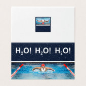 Cartes de Noël drôles de natation (Outside Unfolded)