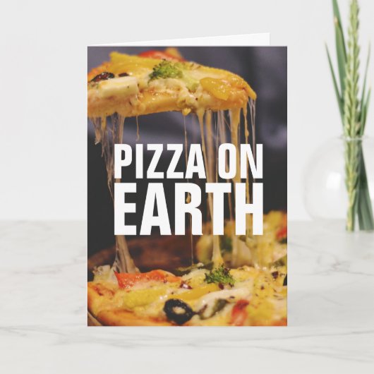 CARTES DE NOËL DRÔLES PIZZA (Devant)