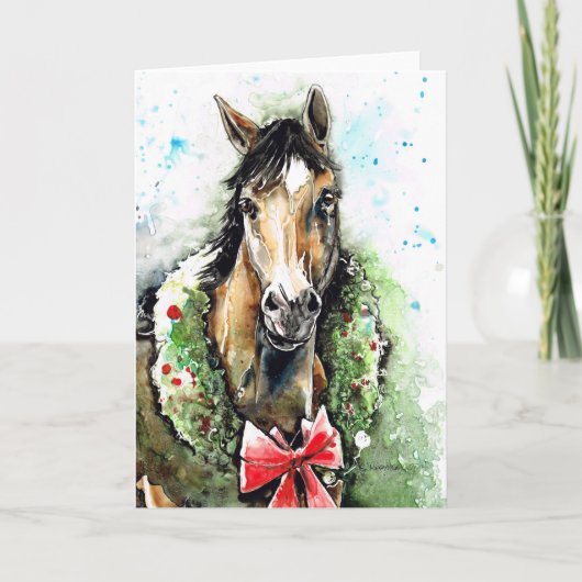 Cartes de Noël du Cheval de Vacances (Devant)