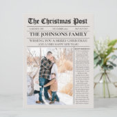 Cartes de Noël du journal de vacances avec photo (Debout devant)