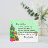 Cartes de Noël du Père Noël : Elfe blonde des Fête (Debout devant)