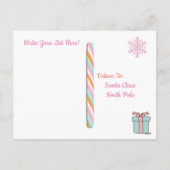 Cartes de Noël du Père Noël : Licorne rouge avec u (Dos)