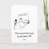 Cartes de Noël du pharmacien (Dos)