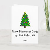 Cartes de Noël du pharmacien drôle (Dos)