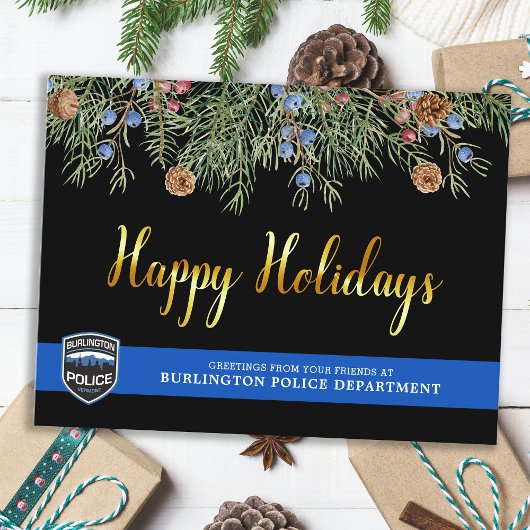 Cartes de Noël du service de police budgétaire
