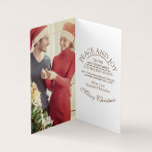 Cartes de Noël élégantes Rose Gold Photo (Intérieur)