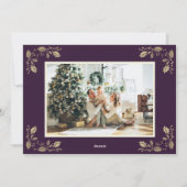 Cartes de Noël élégantes Vintage violet (Dos)