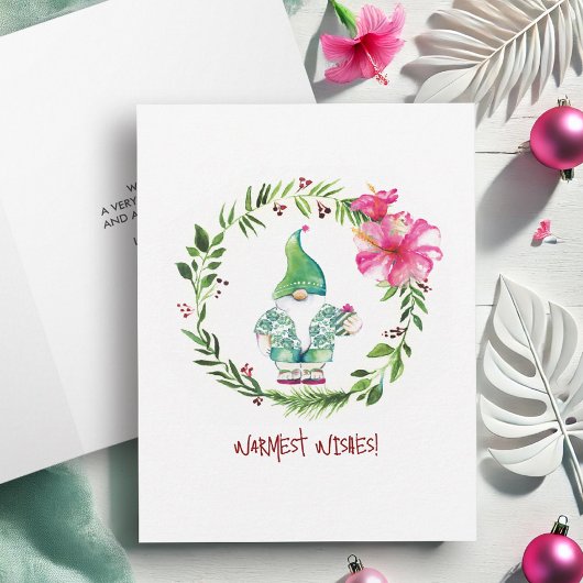 Cartes de Noël en aquarelle tropicale