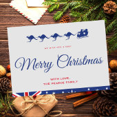 Cartes de Noël en australie Kangaroo Sleigh