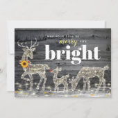 Cartes de Noël en bois rustiques de renne de (Devant)