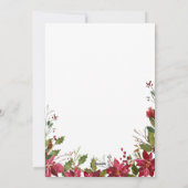 Cartes de Noël en fleurs de Poinsettia rouge (Dos)