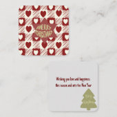 Cartes de Noël en forme de cœur (Devant / Derrière)