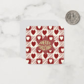 Cartes de Noël en forme de cœur (Devant/Arrière en situation)