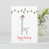 Cartes de Noël en Giraffe (Debout devant)