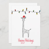 Cartes de Noël en Giraffe (Devant / Derrière)