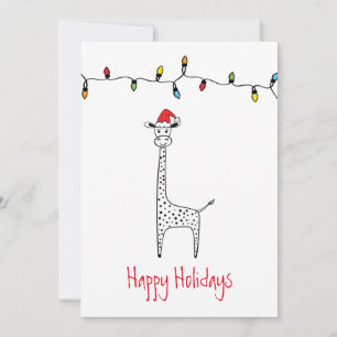 Cartes de Noël en Giraffe