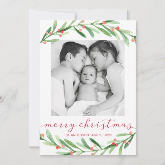 Cartes de Noël en rouge et vert (Devant)