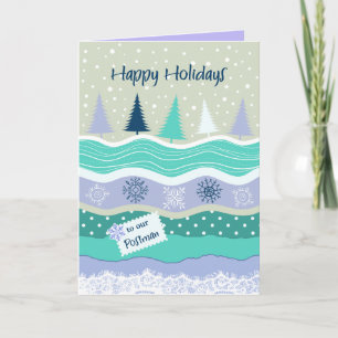 Cartes de Noël et flocons de neige pour le facteur