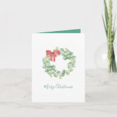 Cartes de Noël Eucalyptus Wreath (Devant)