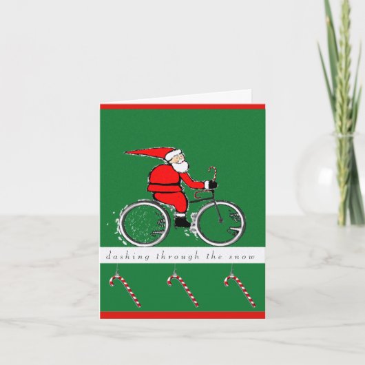 cartes de Noël faisantes du vélo (Devant)