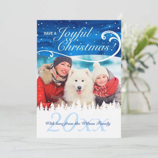 Cartes de Noël faites sur commande élégantes de (Debout devant)