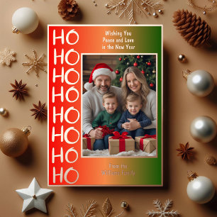 Cartes de Noël Famille 2 Photos Voeux de Vacances