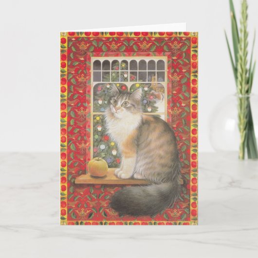 Cartes de Noël Feline (Devant)