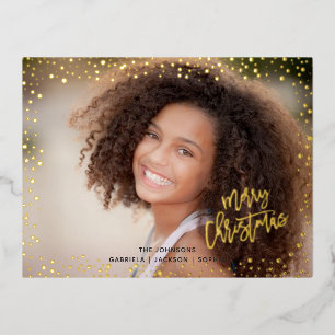 Cartes de Noël festives avec points dorés en vérit