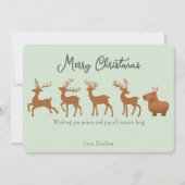 Cartes de Noël Funny Capybara Reindeer (Devant)