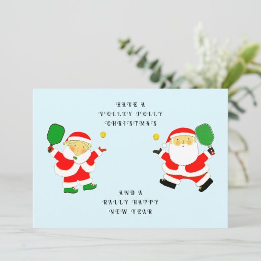 Cartes de Noël Funny Pickleball (Debout devant)