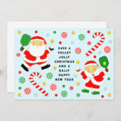 Cartes de Noël Funny Pickleball (Devant / Derrière)
