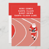 Cartes de Noël Funny Track et Field (Devant / Derrière)