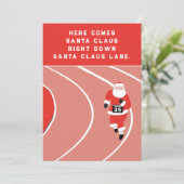 Cartes de Noël Funny Track et Field (Debout devant)
