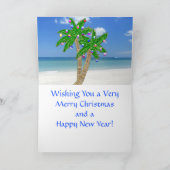 Cartes de Noël gaies et jolies superbes de plage (Intérieur)