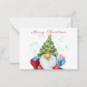 Cartes de Noël Gnome avec cadeaux (Devant)