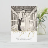 Cartes de Noël Gold Peace Love Joy (Debout devant)